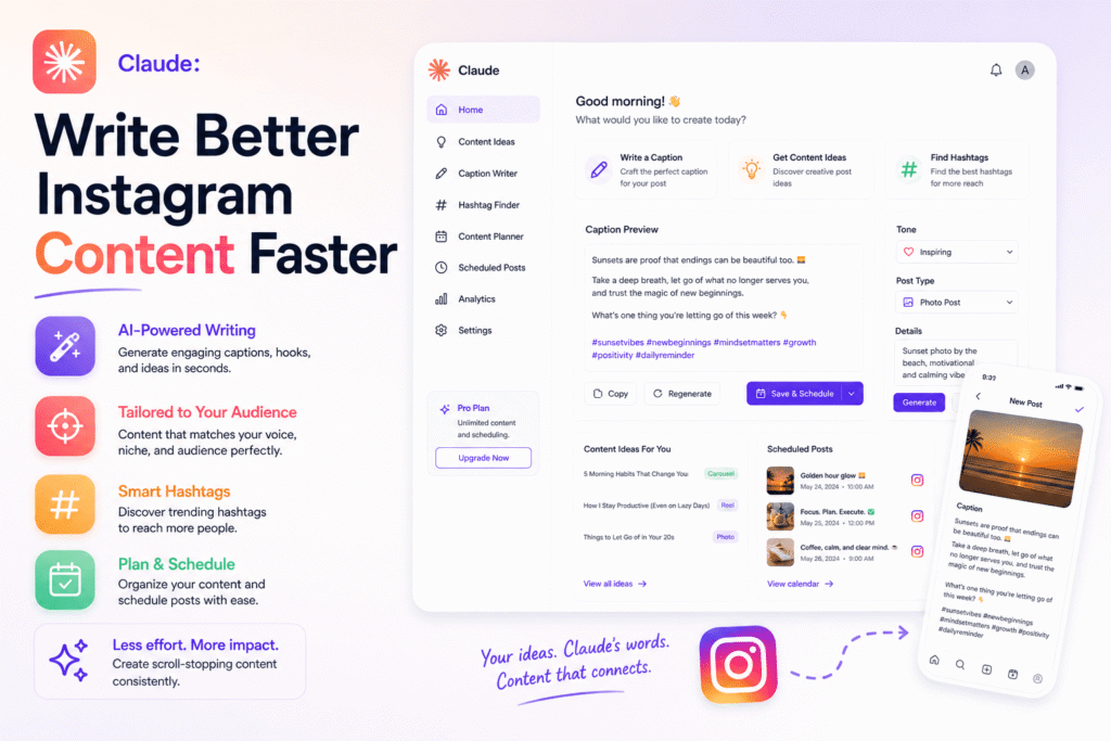 Claude Write Better Instagram Content Faster